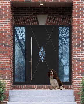 Современная входная дверь в частный дом изображение