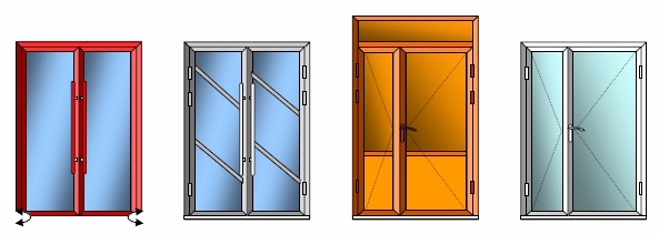 Примеры двустворчатых дверей